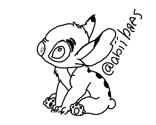 Download Stitch is bae! drawing tumblr outline disney liloandst...