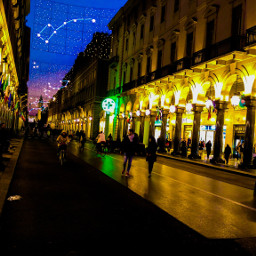 ViaRoma Turin luci sky notte tramonto TorinoMagica lucinatalizieCostellazioni